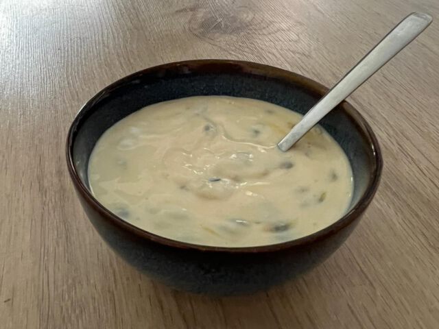 Magere kwark met passievrucht