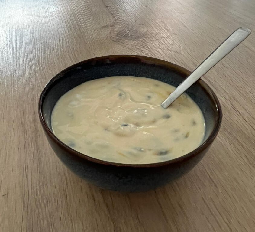 Magere kwark met passievrucht